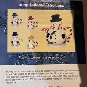 temp-tations Traditions Snowman 5-Piece Entertaining Set